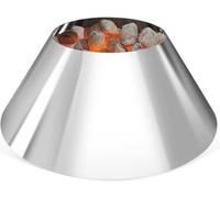 Bac à charbon en acier inoxydable pour barbecues en céramique, avec poignée réglable, adapté aux modèles de type "kettle"