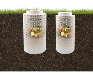 Bac à compost à vers pour le jardin, lot de 2, bac à compost enterré pour potager et serre, 2 tailles