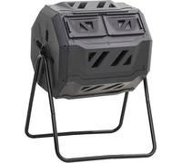Bac à compost de jardin Noir 73x64x95 cm 160 L