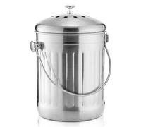 Bac à Compost ENLOY pour comptoir de Cuisine, Seau à Compost d'intérieur en Acier Inoxydable de 1,3 Gallon pour Seau à de Cuisine pour déchets Alimentaires de avec poignée de Transport