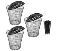 Bac à Compost Enterré, Couvercle Grillagé Noir, 22,8 CM | Usage Jardin et Arrière-cour, Contact Direct Terre, Ouverture Simple du Couvercle, Protection des Débris