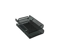Bac a courrier double en metal mesh - noir
