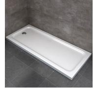 Bac à douche rectangulaire Selene - ABS - 70x160x5 cm - Blanc - Fond anti-dérapant