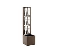 Bac a fleur - ETHICA - Taupe - Carré avec treillis - 38 L -