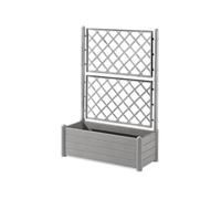 Stefanplast Floraison rectangulaire Italie avec épaulière 100 cm pierre grise fleurs balcon vase