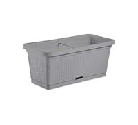 Bac a fleur NATURAL - 66 L - 80x40x34h cm - Gris pierre