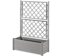 Bac à Fleur Stefanplast Italia Rectangulaire avec Treillis, 100x43xH142cm, 80L, Stone Gris