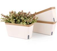 Bac à fleurs auto-arrosant 27cm, lot de 3, pour herbes aromatiques balcon cuisine