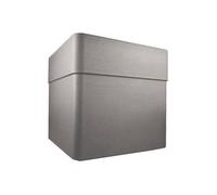 Bac à fleurs Carré 40 cm - EDA - CAREL - 26 L - Avec roulettes - Extérieur ou intérieur - 39 x 39 x H.39 cm - Taupe