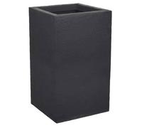 Bac à Fleurs Carré Haut 30 cm - EDA - Graphit Up - 36 L - Intérieur/ Extérieur - 29,5 x 29,5 cm x H. 49,5 cm - Gris anthracite