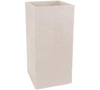 EDA Colonne de plantation Volcania 39,5×39,5×80 cm 31 L Beige calcaire