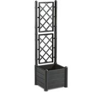 Stefanplast Jardinière carrée ITALIA 30 L plastique avec treillis anthracite