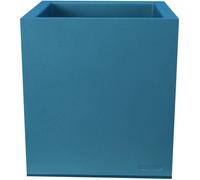 Bac à fleurs carré RIVIERA GRANIT - Plastique - 39,5X39,5X44,5 cm - Bleu