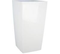 Bac à Fleurs Carré Riviera Nuance, Plastique, 37x37x68.5 cm, Blanc
