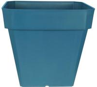 Bac à Fleurs Carré Riviera Soleilla, 49x49x45 cm, Plastique Bleu, 65 Litres