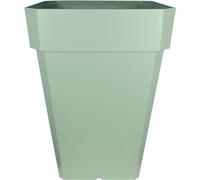 Bac à fleurs carré RIVIERA SOLEILLA, Plastique, 53x39x39 cm, Vert argile