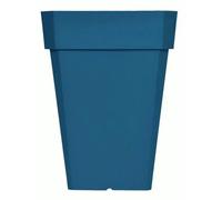 Bac À Fleurs Carré Riviera Soleilla - Plastique - Hauteur 53 Cm - Bleu Bleu
