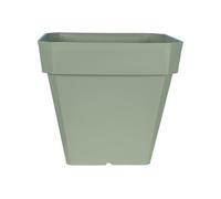 Riviera Soleilla Bac à fleurs carré en plastique 49x49x45 cm - 65 L - Vert argile - Percé