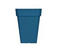 Bac a fleurs carré SOLEILLA - Plastique - Hauteur 53 cm - Bleu