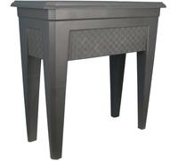 Riviera IZIGARDEN 60 - Bac de culture potagère et florale sur pieds, 59.5 x 33 x 73.5 cm, 42 litres, polypropylène gris, pour balcon et terrasse