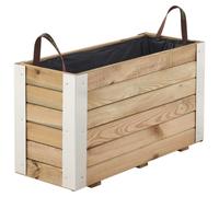 Bac à fleurs en bois bambou m