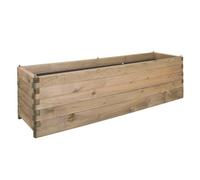 Jardipolys Bac à fleurs en bois OLÉA 252L – 180 x 50 x 50 cm – Cerland