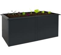 Bac à fleurs HWC-N24, bac à légumes en métal, bac à plantes, bord escargot 78x170x90cm fer 52kg, anthracite