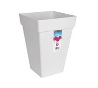 Elho – Pot de fleurs pour extérieur Loft Urban Carré Haut 37 – Ø 37 x H 51,3 cm – Blanc
