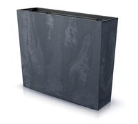 Pot de fleurs avec insert Effet béton anthracite 58x18x50 cm Pot de fleurs pour balcon Plastique