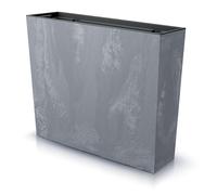 Pot de fleurs avec insert Effet béton gris foncé 58x18x50 cm Jardinière de balcon Plastique