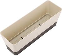 Bac à fleurs rectangulaire 30,5 cm - Plante de jardin en plastique pour l'extérieur et le balcon - Set de 3