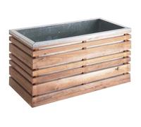 Bac à fleurs rectangulaire en bois autoclave LIGN Z 100 - JARDIPOLYS - Marron - 50 cm - 202 L