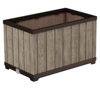 Bac à fleurs rectangulaire Keter Deco Ashwood avec système d'arrosage intégré, 76 x 45,5 x 45,5 cm