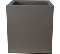 Bac à Fleurs RIVIERA Granit, 29,5x29,5x33,5 cm, Gris, Double Parois, Système de Rétention d'Eau