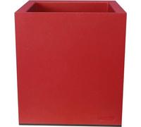 Bac à Fleurs RIVIERA, Granit, 39,5x39,5x44,5 cm, 38 L, Rouge, Double Parois, Recyclable