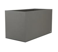 Riviera Bac à Fleurs Grand Modèle Double Paroi en Granit 80x40 cm Gris avec Système de Rétention d'Eau 100% Recyclable Fabriqué en France