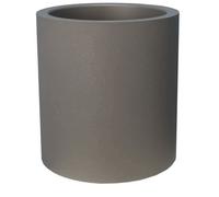 Riviera Bac à fleurs Riviera Granit rond avec réserve d'eau, diamètre 39 cm x H 43 cm, couleur gris, recyclable, fabrication française