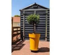 RiViERA Pot de fleurs SOLEILLA rond en plastique H52 x D39 cm Jaune
