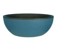 Bac à fleurs rond - RIVIERA - Coupe GRANIT - Plastique - D40xH15 cm - Bleu
