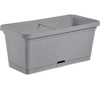 Bac à Fleurs Stefanplast Natural, 80x40x34 cm, 66 L, Gris Pierre