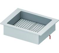 Bac à glace "Drop-In" 2x GN1/1 830x620x210 mm Couvercle en inox