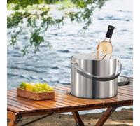 Bac à glace en inox avec couvercle - 3,2 litres - double paroi - isolé