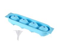 Bac à glace en silicone pour congélateur | 4 compartiments facile à démouler | moule à glace rond | femmes baristas, maison, fête, bureau, bar, été, cocktail, pique-nique, boissons, vin, jus, whisky