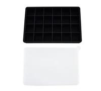 Bac A Glacon Moule à glaçons en silicone 24 compartiments, grand plateau carré, for bar, pub, vin(Black Pro,2Pcs)