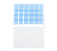 Bac A Glacon Moule à glaçons en silicone 24 compartiments, grand plateau carré, for bar, pub, vin(Blue,2Pcs)