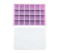 Bac A Glacon Moule à glaçons en silicone 24 compartiments, grand plateau carré, for bar, pub, vin(Purple Pro,2Pcs)