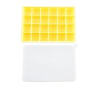 Bac A Glacon Moule à glaçons en silicone 24 compartiments, grand plateau carré, for bar, pub, vin(Yellow Pro,2Pcs)