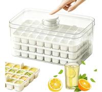 Bac à glaçons à 96 compartiments avec bac - Machine à glaçons avec | Fond en silicone facile à démouler, design empilable à 3 niveaux, rangement compact au congélateur, pour cocktails
