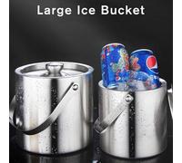 Bac à glaçons - Acier inoxydable - 1,6 litre - Seau à glace portable
