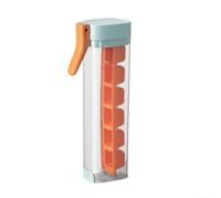 Bac à glaçons avec couvercle 21 cm PP + PC bac à glaçons avec couvercle | , certifié LFGB, taille 21 x 8 cm, design empilable, orange/vert disponible